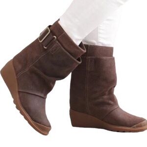 Sorel Toronto Dark Brown Suede Winter Boots, sz 8